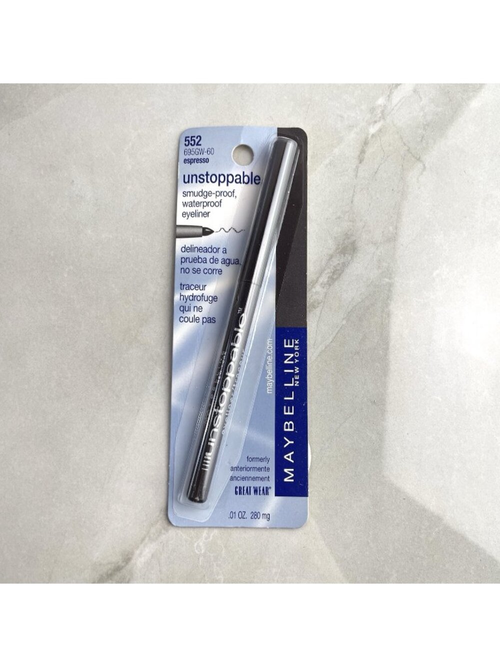 Maybelline Unstoppable Mechanical Eyeliner Pencil Espresso 702 Waterproof -NEW